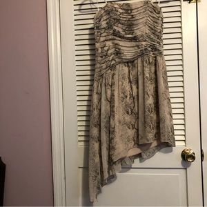 City Triangles Leopard Chiffon Strapless High Low Dress Size 9